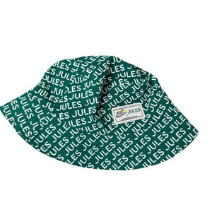 Jules Tour De France Bucket Hat Green White Logo Sports Cycling Cotton EUC